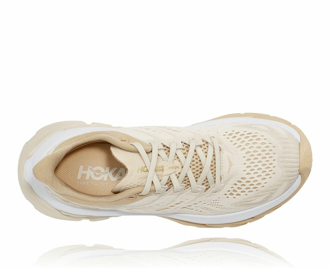 HOKA|Women's Clifton Edge Almond Milk / Beige