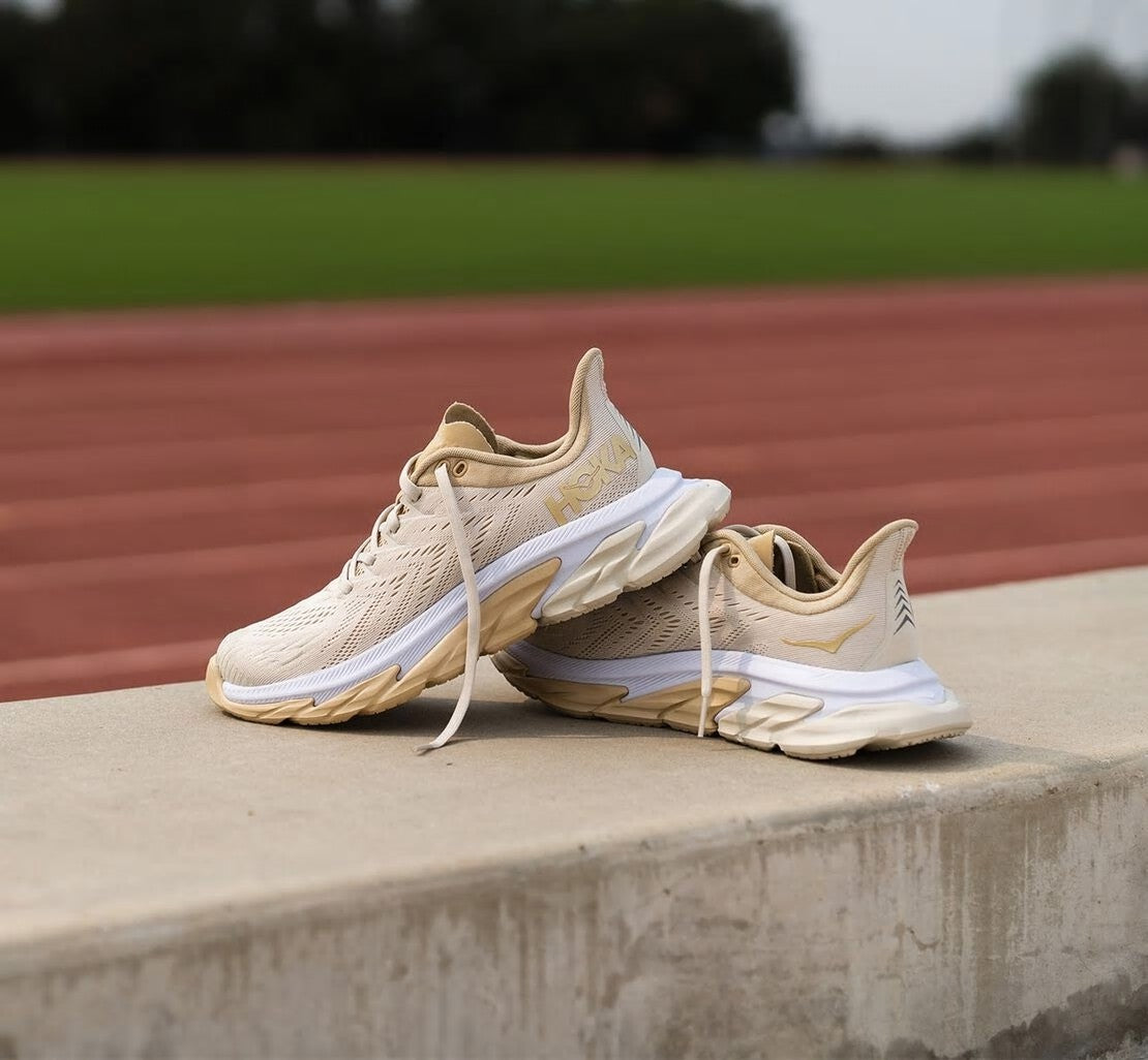 HOKA|Women's Clifton Edge Almond Milk / Beige