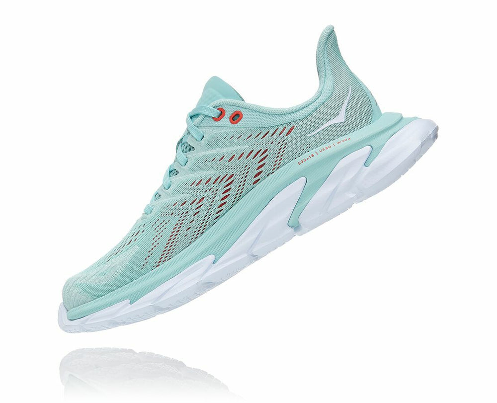 HOKA|Women's Clifton Edge Eggshell Blue / White