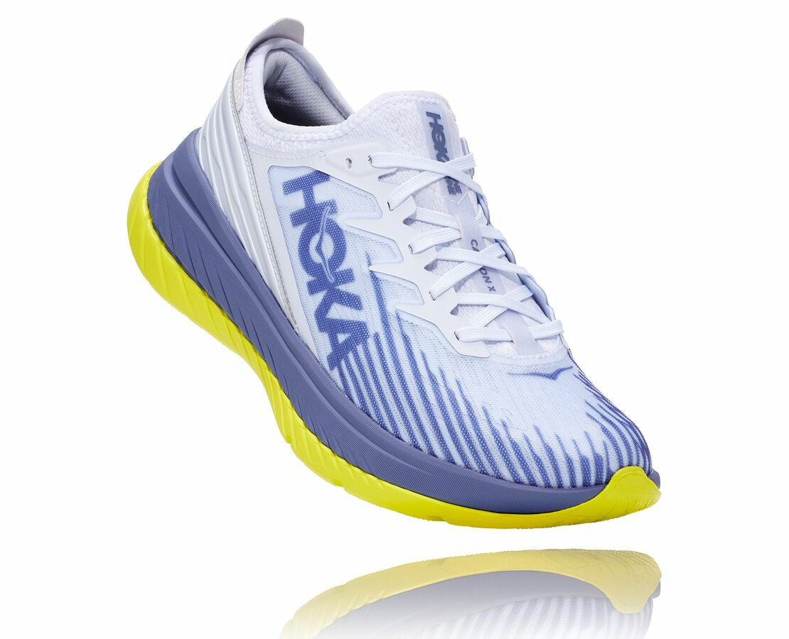 HOKA|All Gender Carbon X-SPE White / Blue Ice