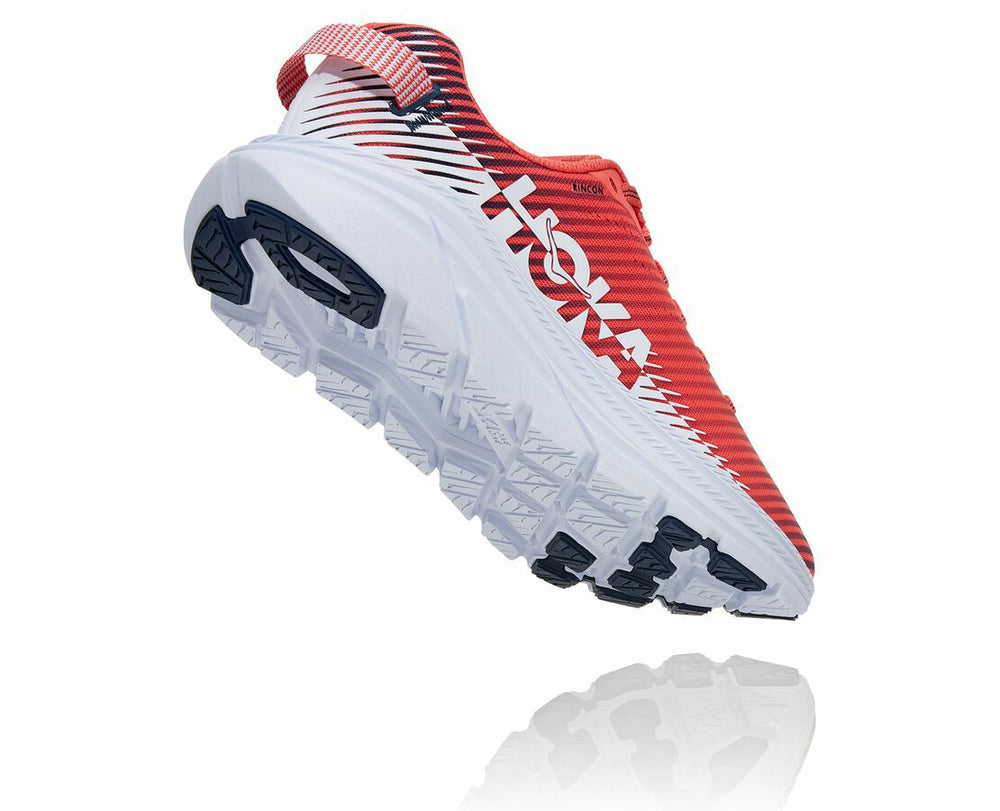 HOKA|Women's Rincon 2 Hot Coral / White