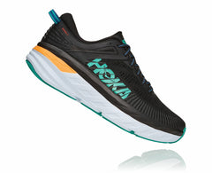 HOKA|Men's Bondi 7 Black / Atlantis