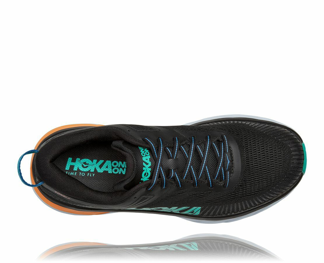 HOKA|Men's Bondi 7 Black / Atlantis