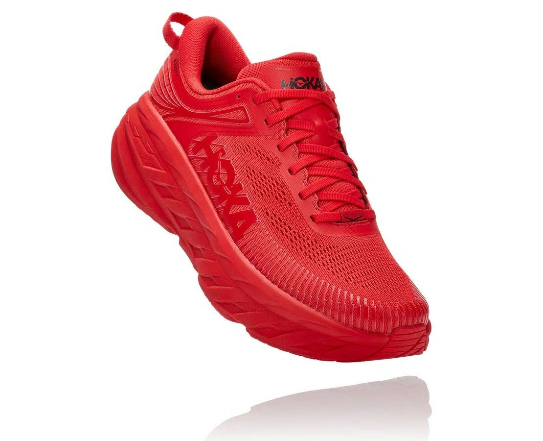 HOKA|Men's Bondi 7 High Risk Red / Black