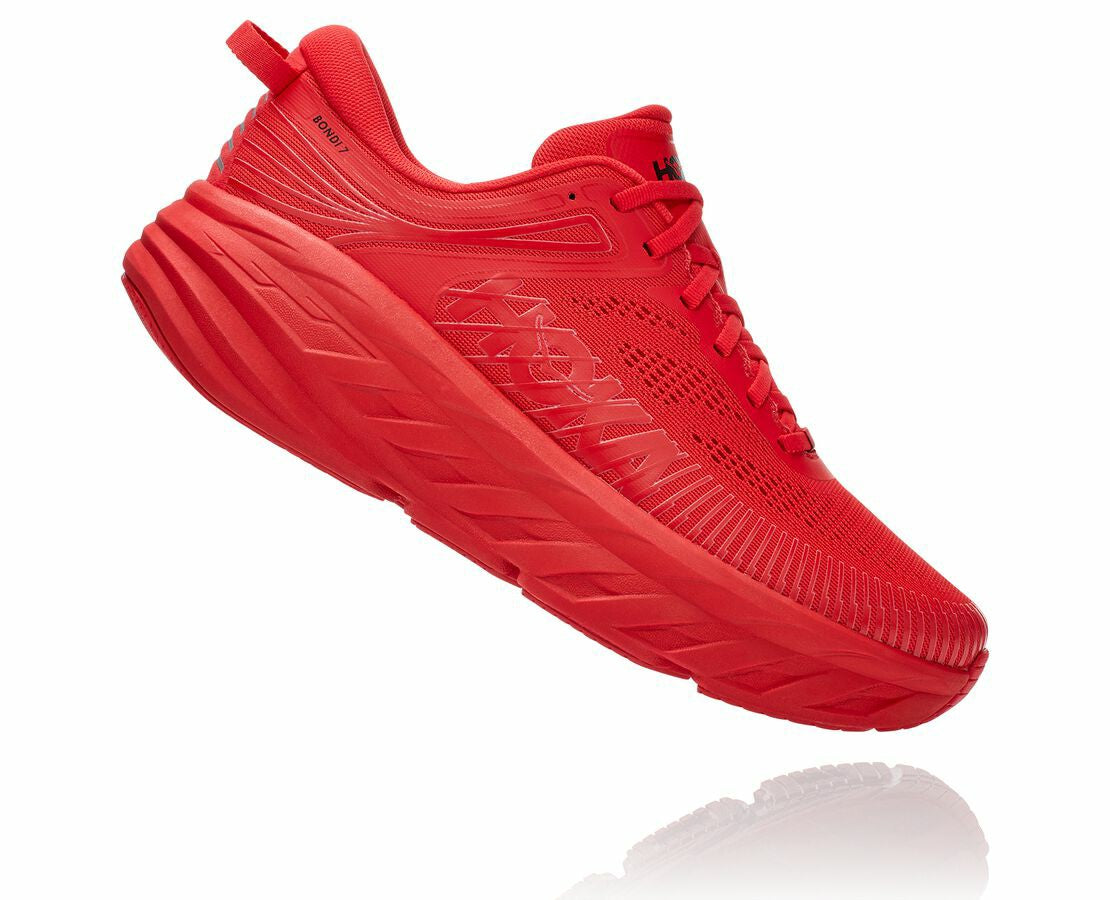 HOKA|Men's Bondi 7 High Risk Red / Black
