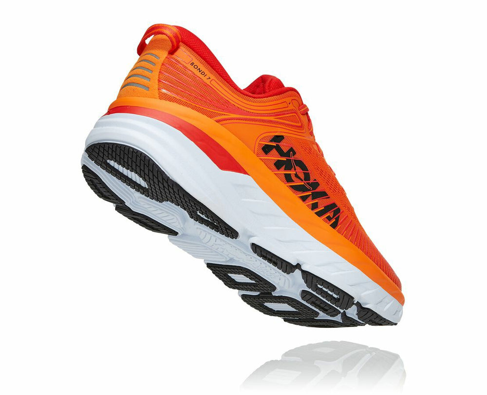 HOKA|Men's Bondi 7 Persimmon Orange / Fiesta