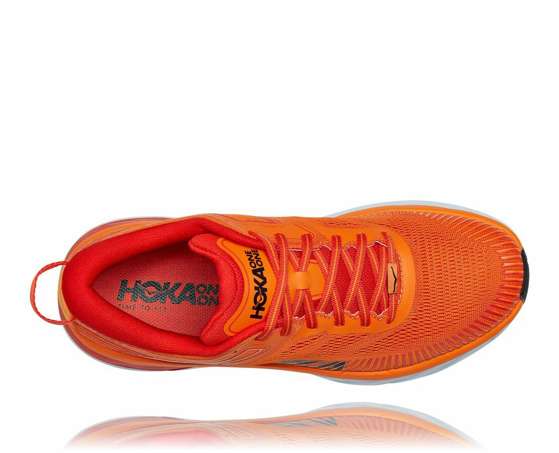 HOKA|Men's Bondi 7 Persimmon Orange / Fiesta