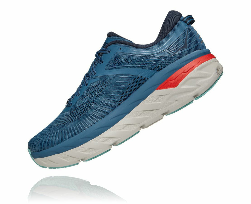HOKA|Men's Bondi 7 Real Teal / Outer Space