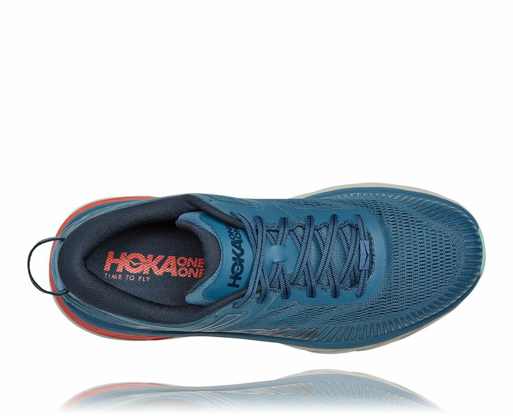 HOKA|Men's Bondi 7 Real Teal / Outer Space