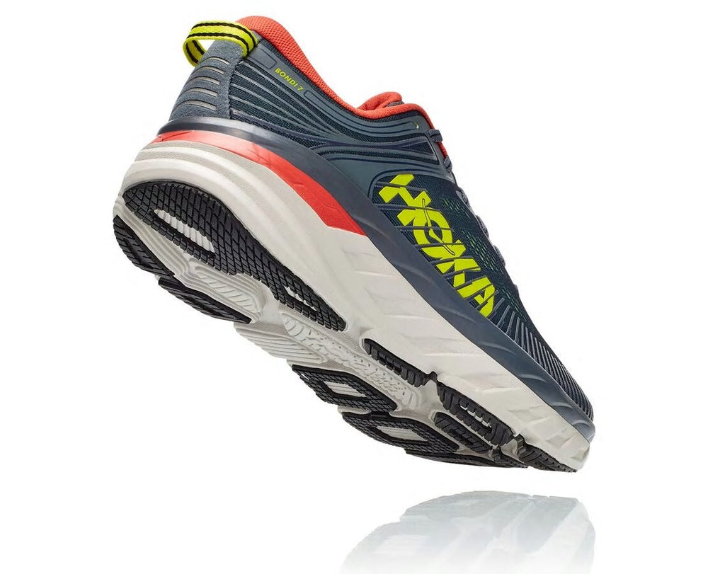HOKA|Men's Bondi 7 Turbulence / Chili