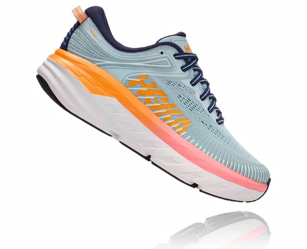 HOKA|Women's Bondi 7 Blue Haze / Black Iris