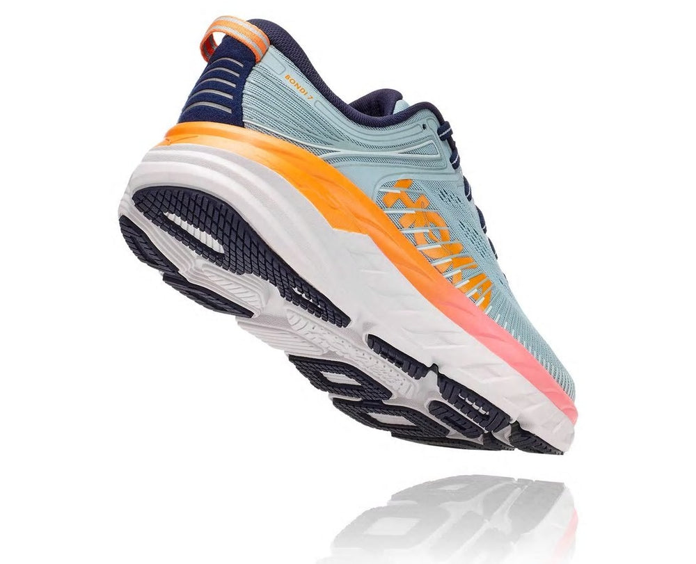 HOKA|Women's Bondi 7 Blue Haze / Black Iris