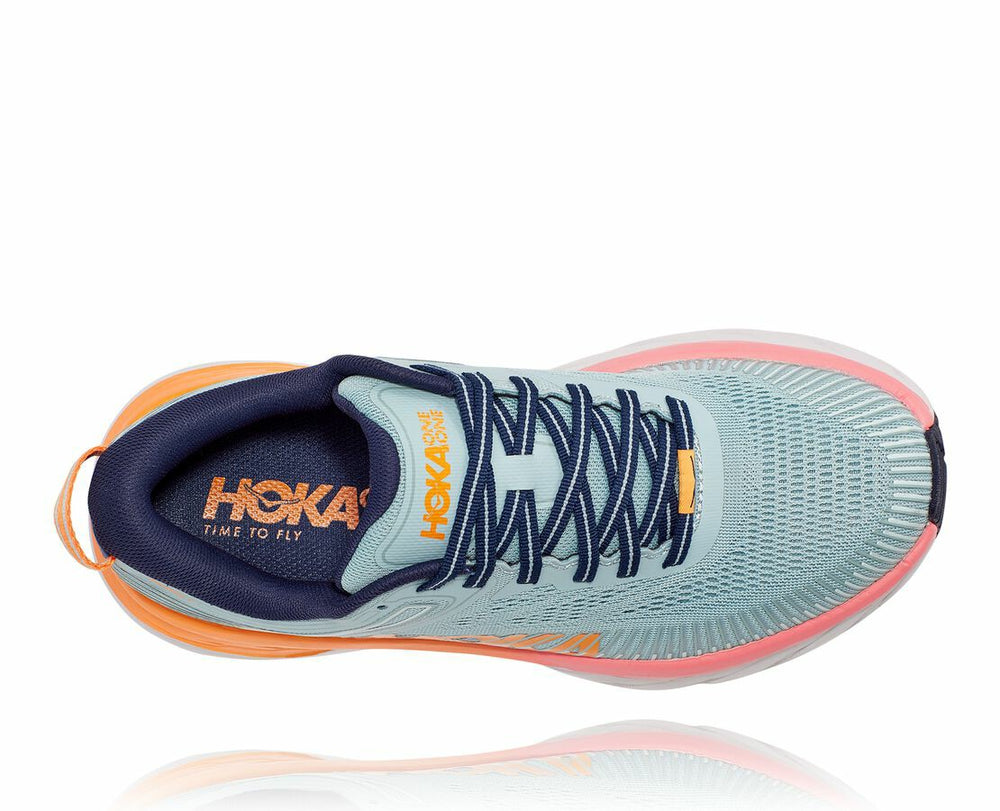 HOKA|Women's Bondi 7 Blue Haze / Black Iris