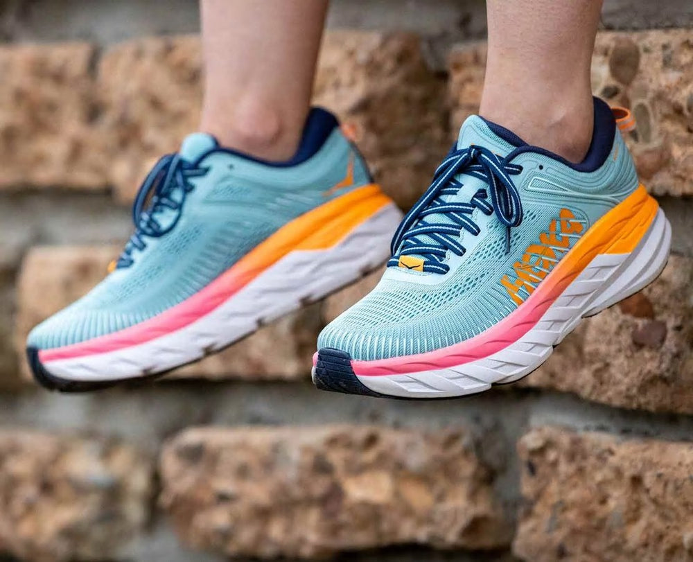 HOKA|Women's Bondi 7 Blue Haze / Black Iris