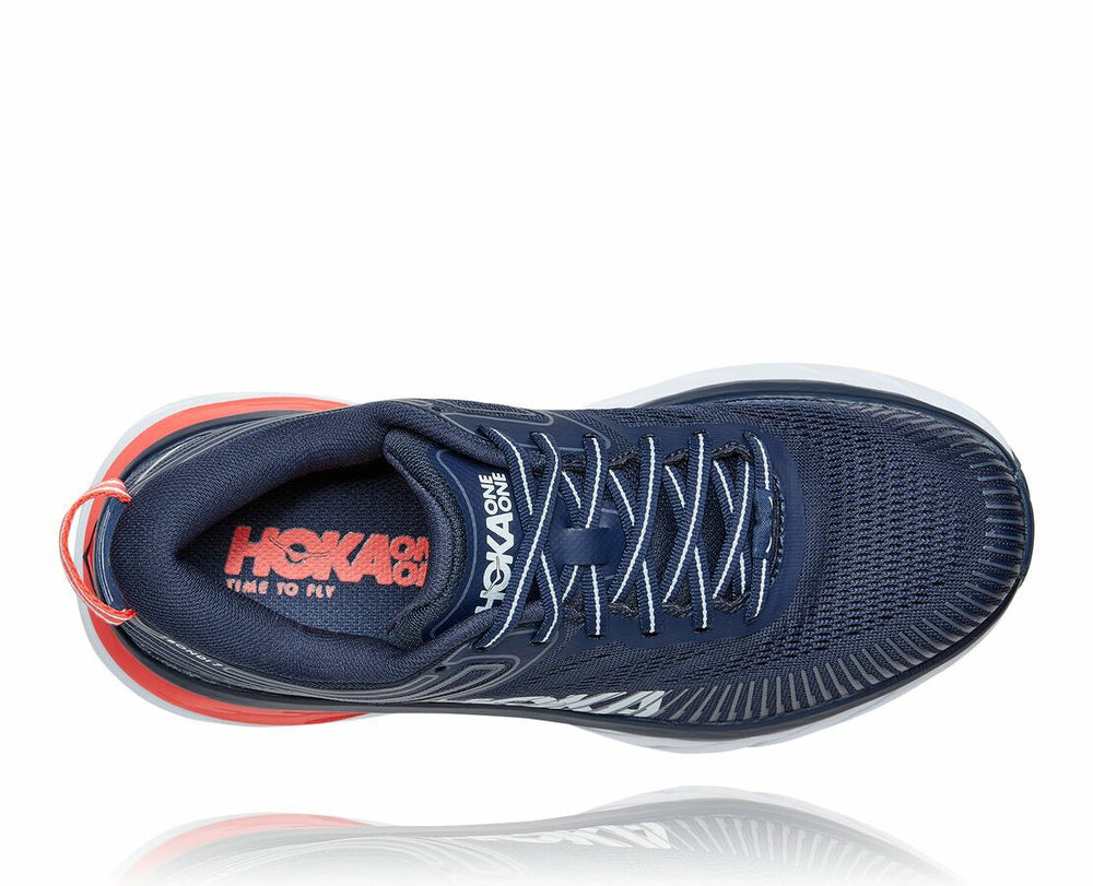 HOKA|Women's Bondi 7 Black Iris / Ballad Blue