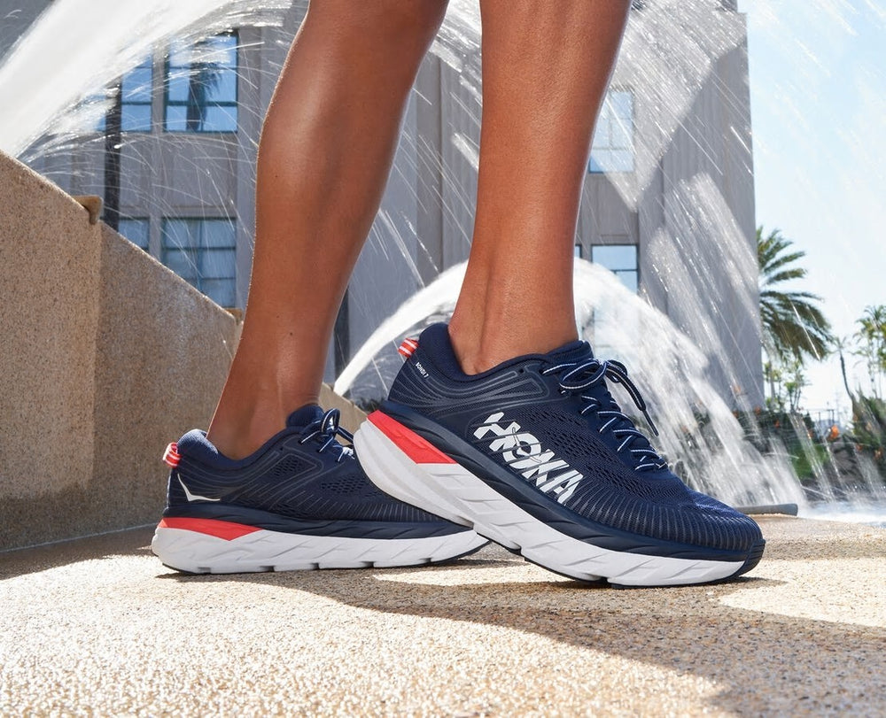 HOKA|Women's Bondi 7 Black Iris / Ballad Blue