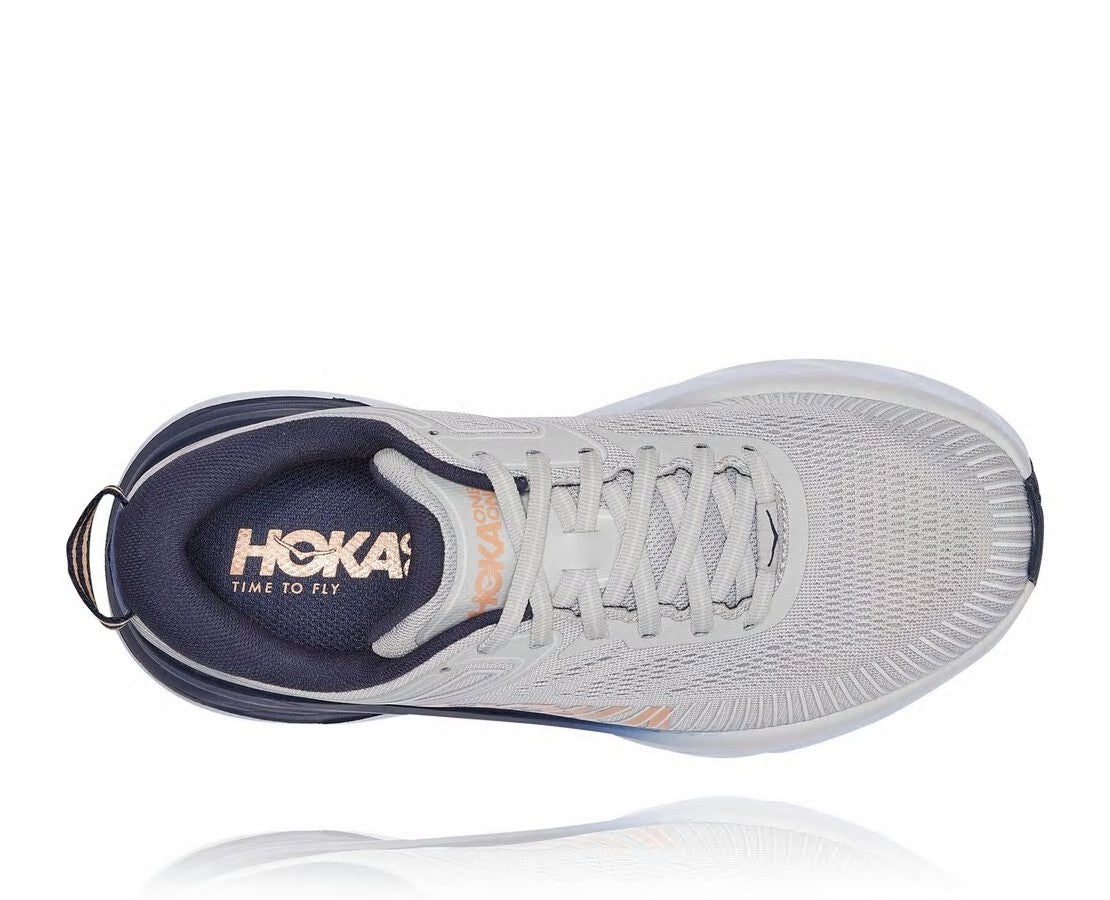 HOKA|Women's Bondi 7 Lunar Rock / Black Iris