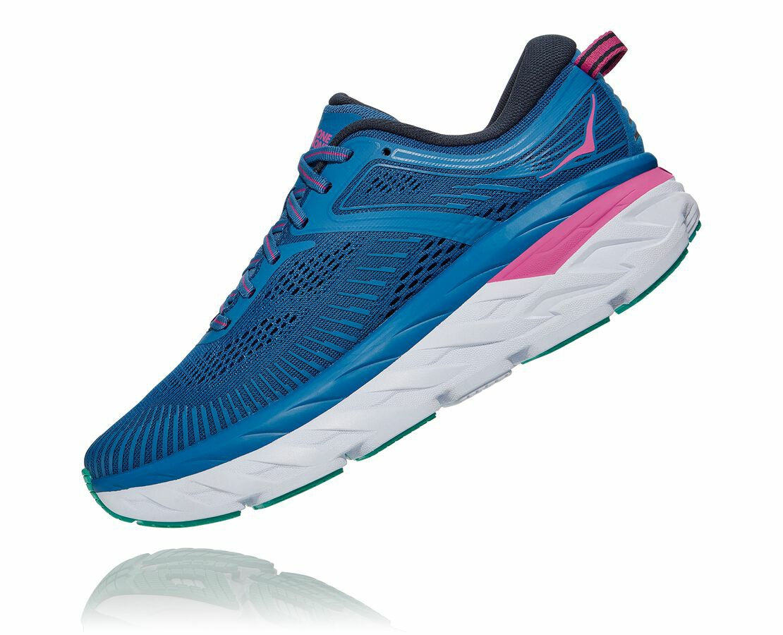 HOKA|Women's Bondi 7 Vallarta Blue / Phlox Pink