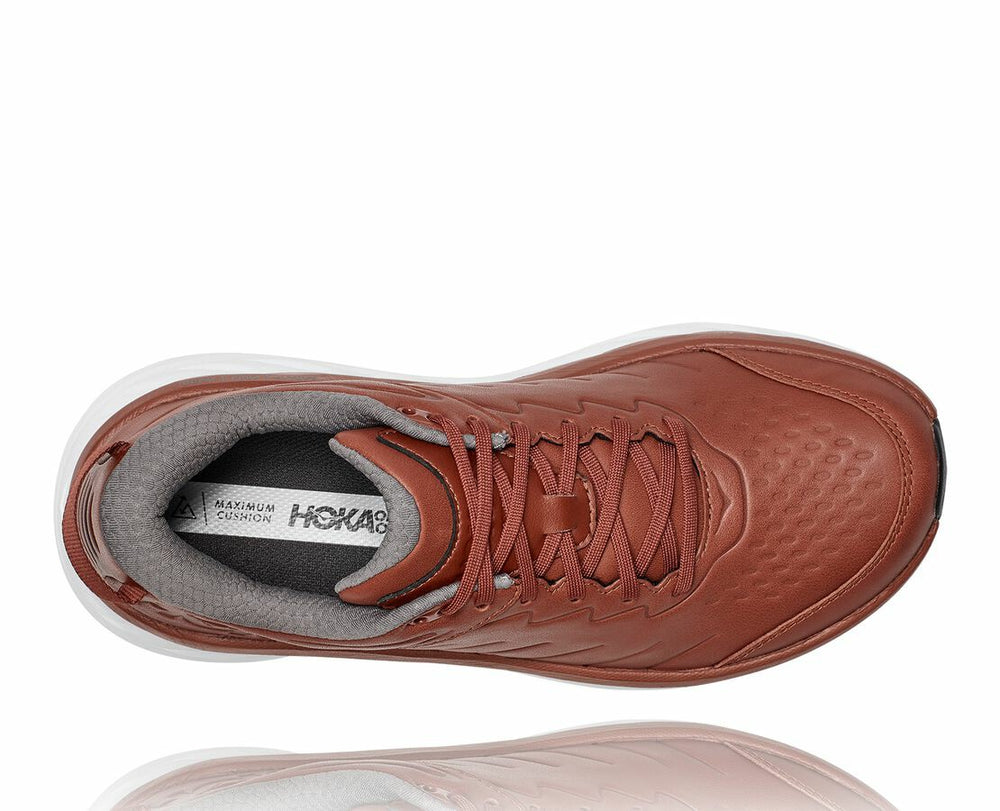 HOKA|Men's Bondi Sr Brandy Brown / White