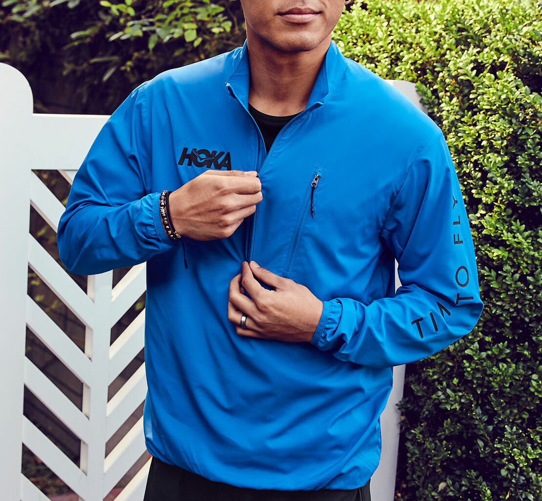 HOKA|Men's Wind-Resistant Jacket Imperial Blue
