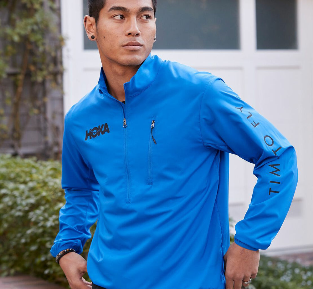 HOKA|Men's Wind-Resistant Jacket Imperial Blue
