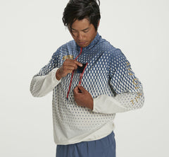 HOKA|Men's Wind-Resistant Jacket Tofu / Vintage Indigo