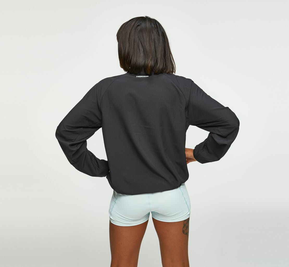HOKA|Women's Wind-Resistant Jacket Black