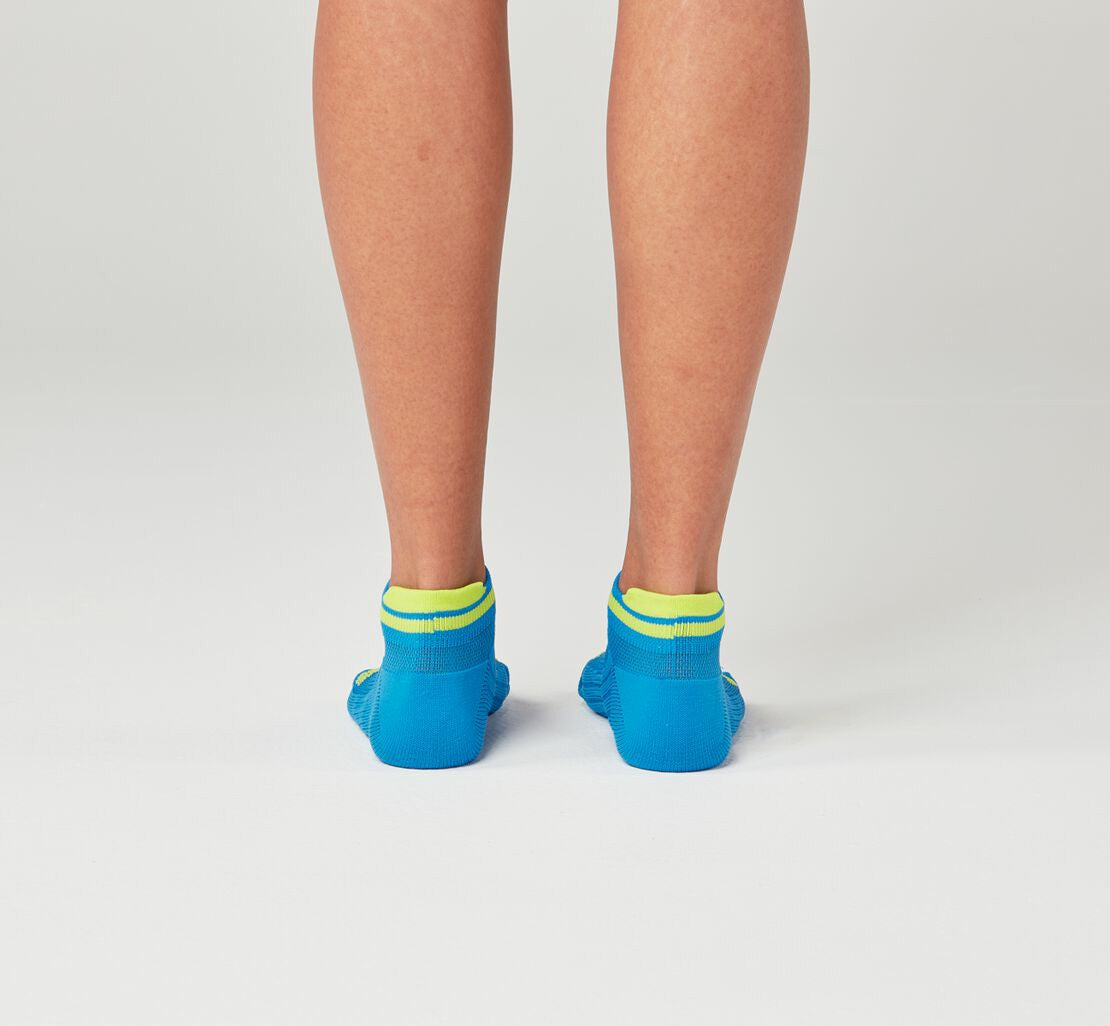 HOKA|All Gender Performance No-Show Sock Diva Blue / Citrus