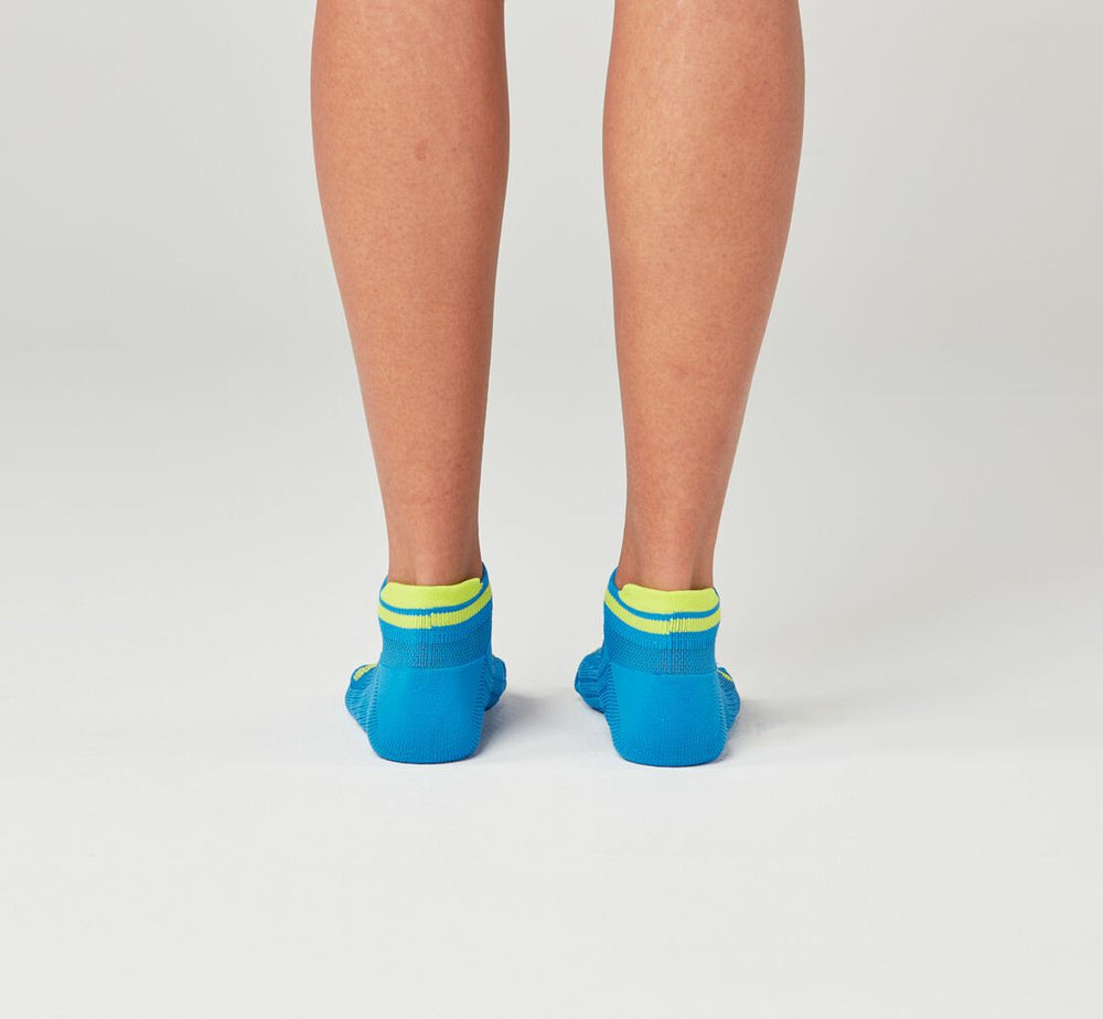 HOKA|All Gender Performance No-Show Sock Diva Blue / Citrus