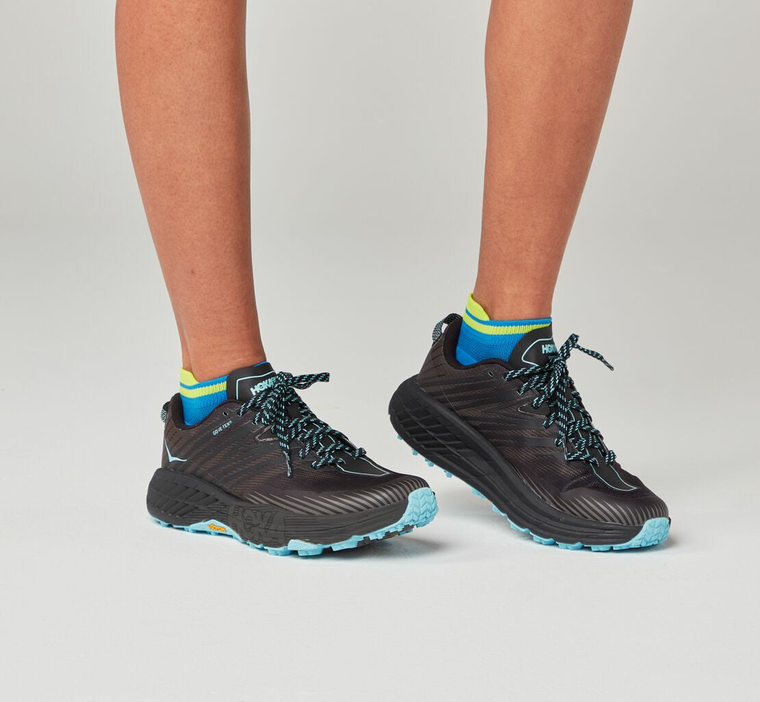 HOKA|All Gender Performance No-Show Sock Diva Blue / Citrus