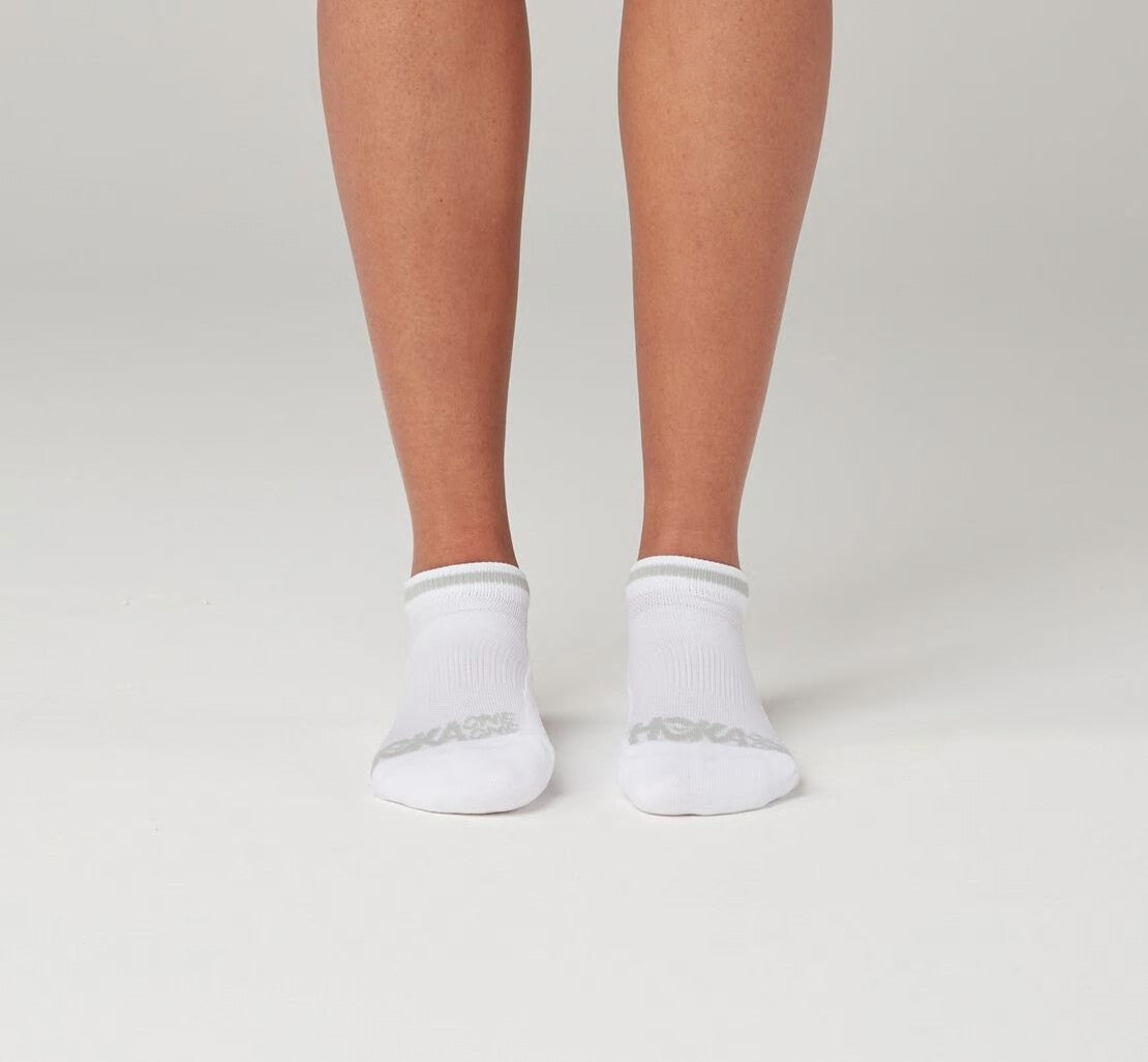 HOKA|All Gender Performance No-Show Sock White