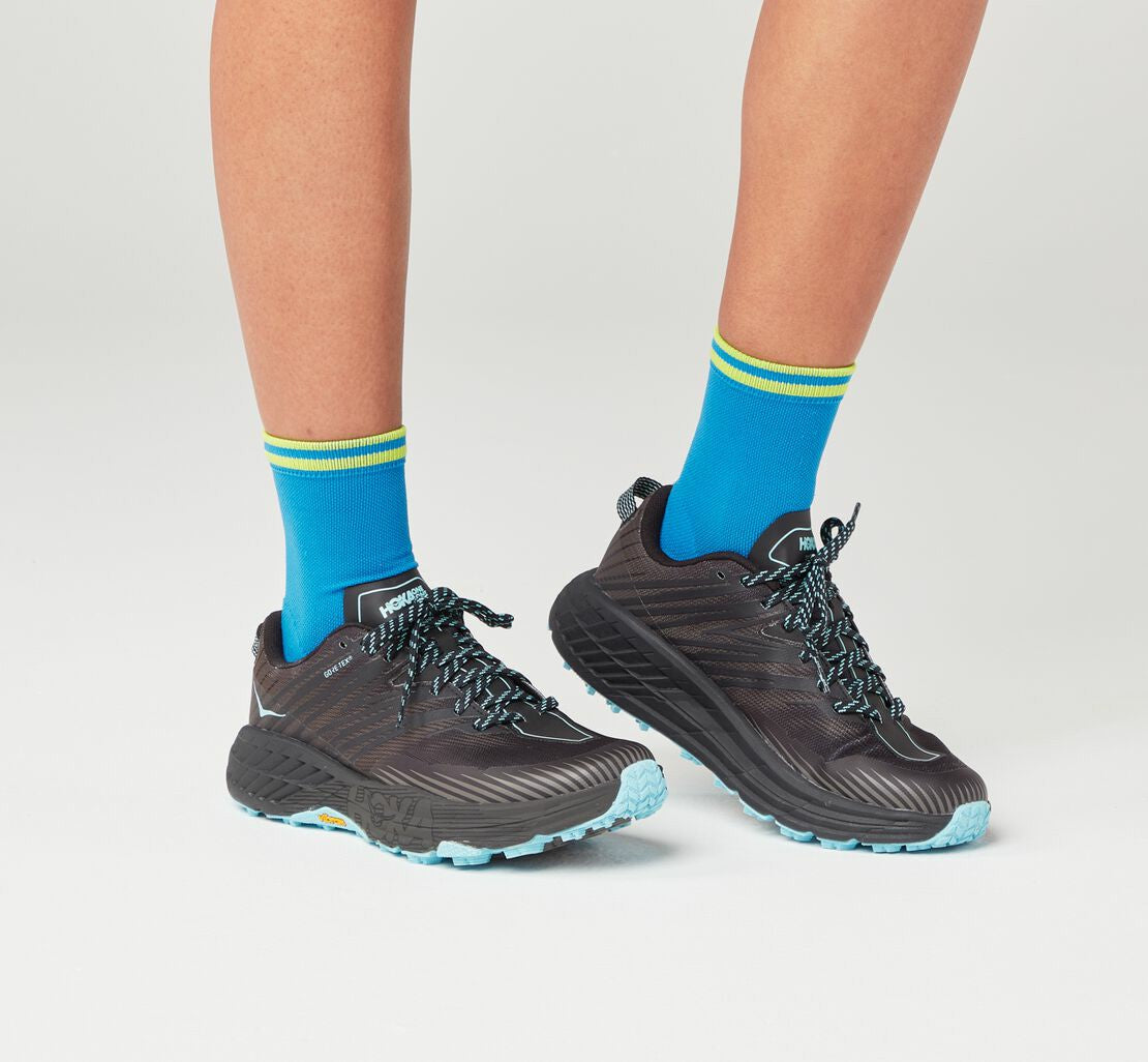 HOKA|All Gender Performance Crew Sock Diva Blue / Citrus