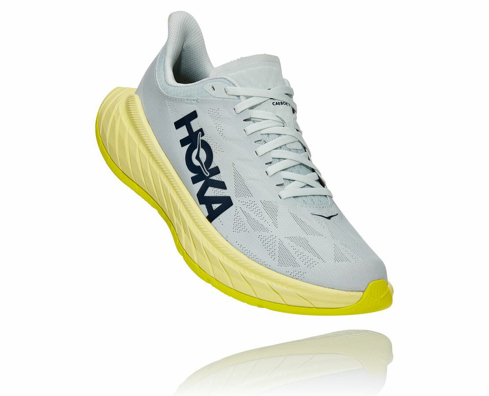 HOKA|Men's Carbon X 2 Blue Flower / Luminary Green