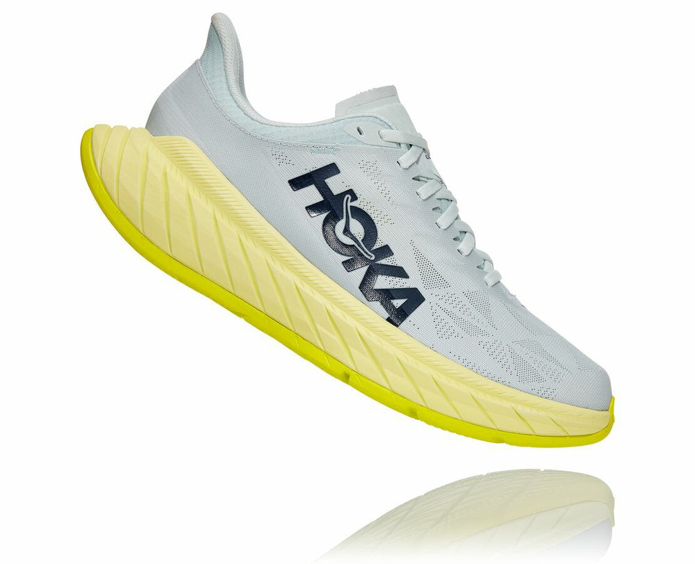 HOKA|Men's Carbon X 2 Blue Flower / Luminary Green