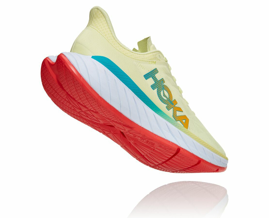 HOKA|Men's Carbon X 2 Luminary Green / Hot Coral