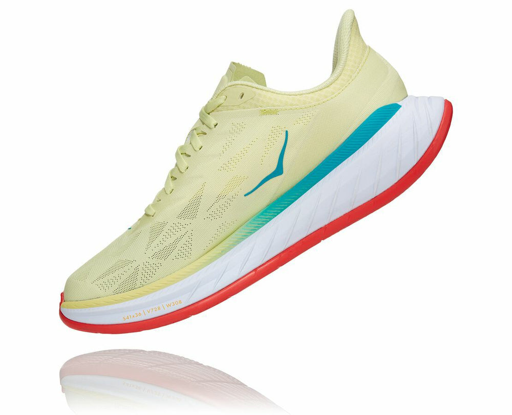 HOKA|Men's Carbon X 2 Luminary Green / Hot Coral