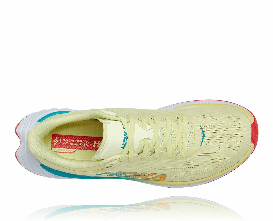 HOKA|Men's Carbon X 2 Luminary Green / Hot Coral