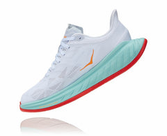 HOKA|Men's Carbon X 2 White / Blazing Orange