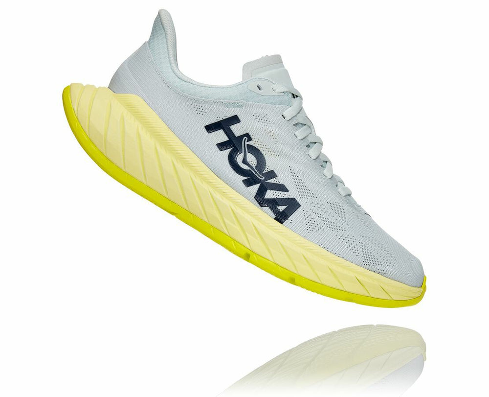 HOKA|Women's Carbon X 2 Blue Flower / Luminary Green