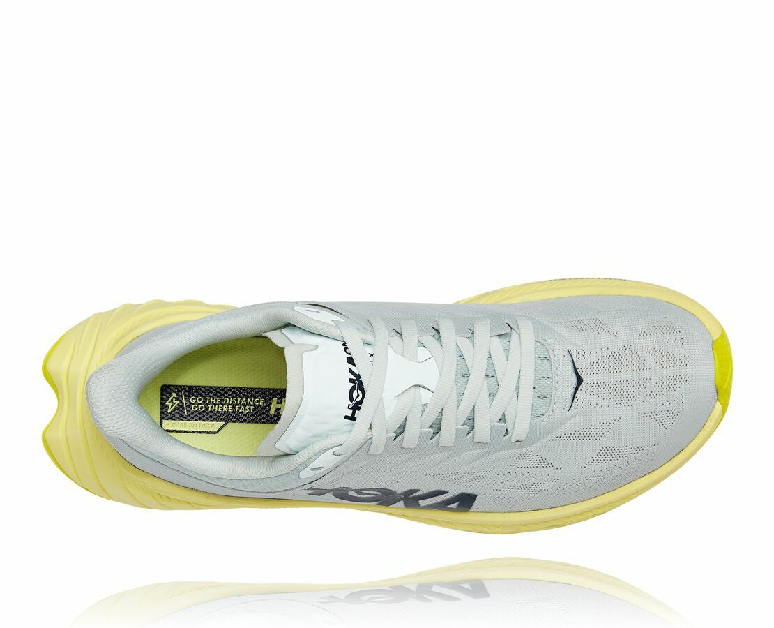 HOKA|Women's Carbon X 2 Blue Flower / Luminary Green