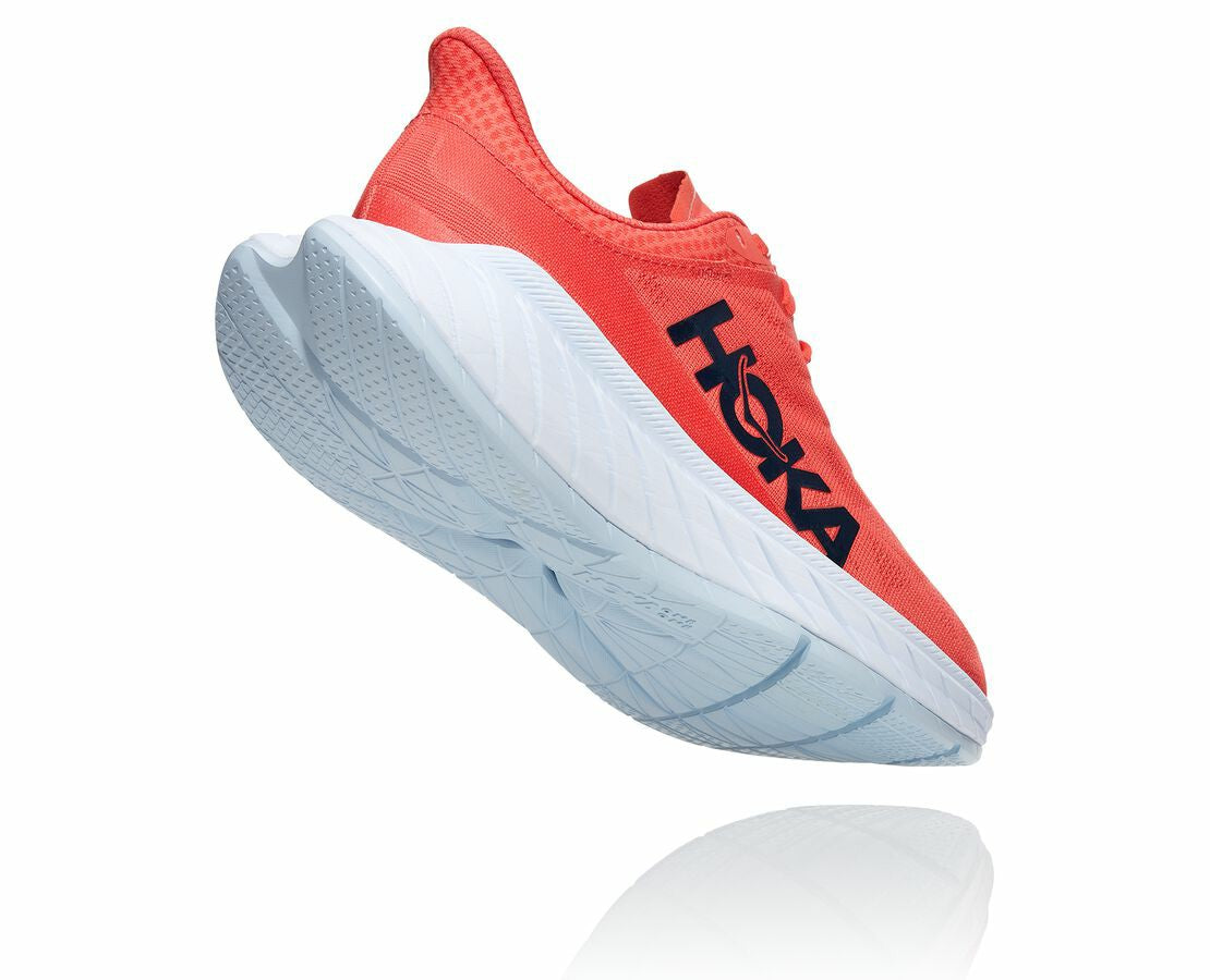 HOKA|Women's Carbon X 2 Hot Coral / Black Iris
