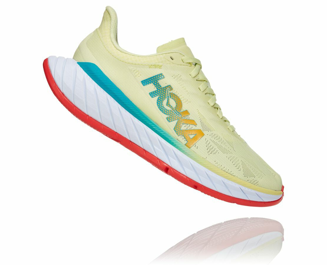 HOKA|Women's Carbon X 2 Luminary Green / Hot Coral