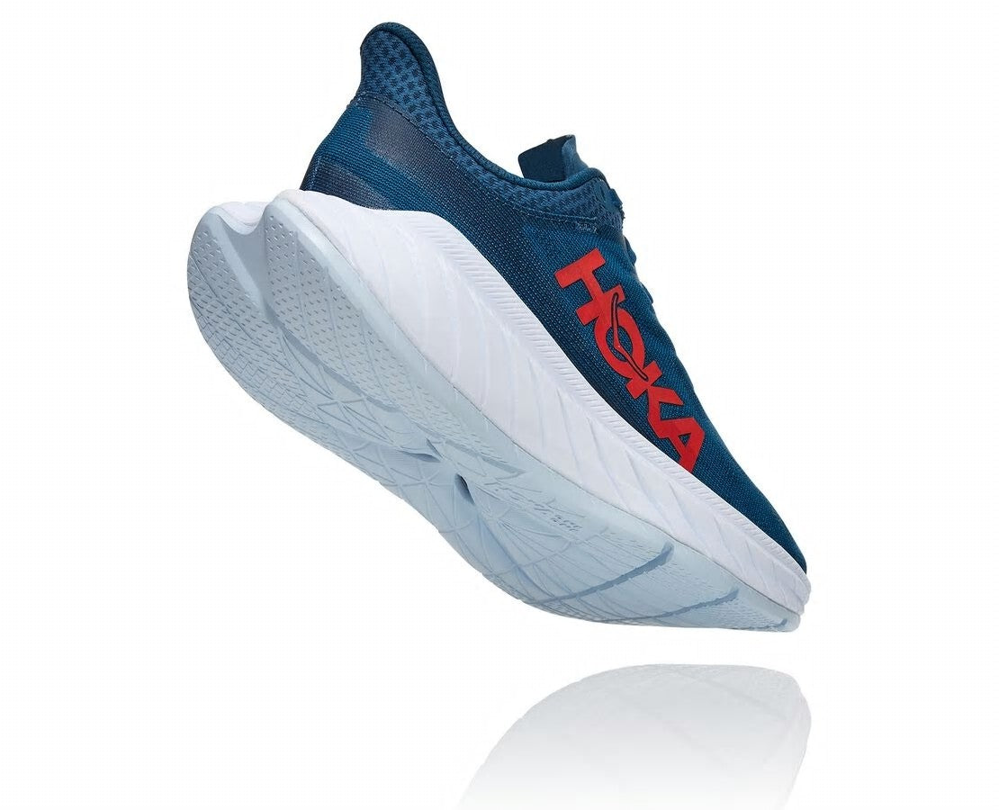 HOKA|Women's Carbon X 2 Moroccan Blue / Hot Coral