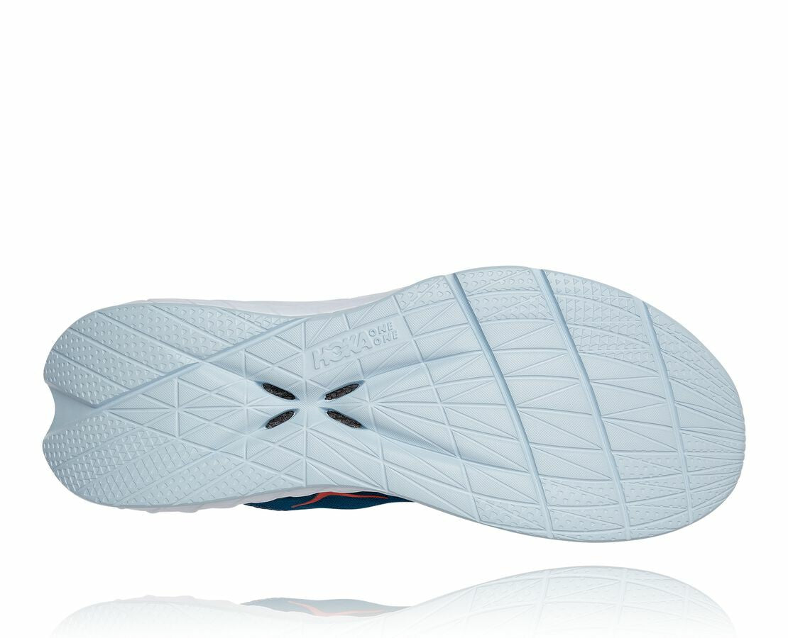 HOKA|Women's Carbon X 2 Moroccan Blue / Hot Coral