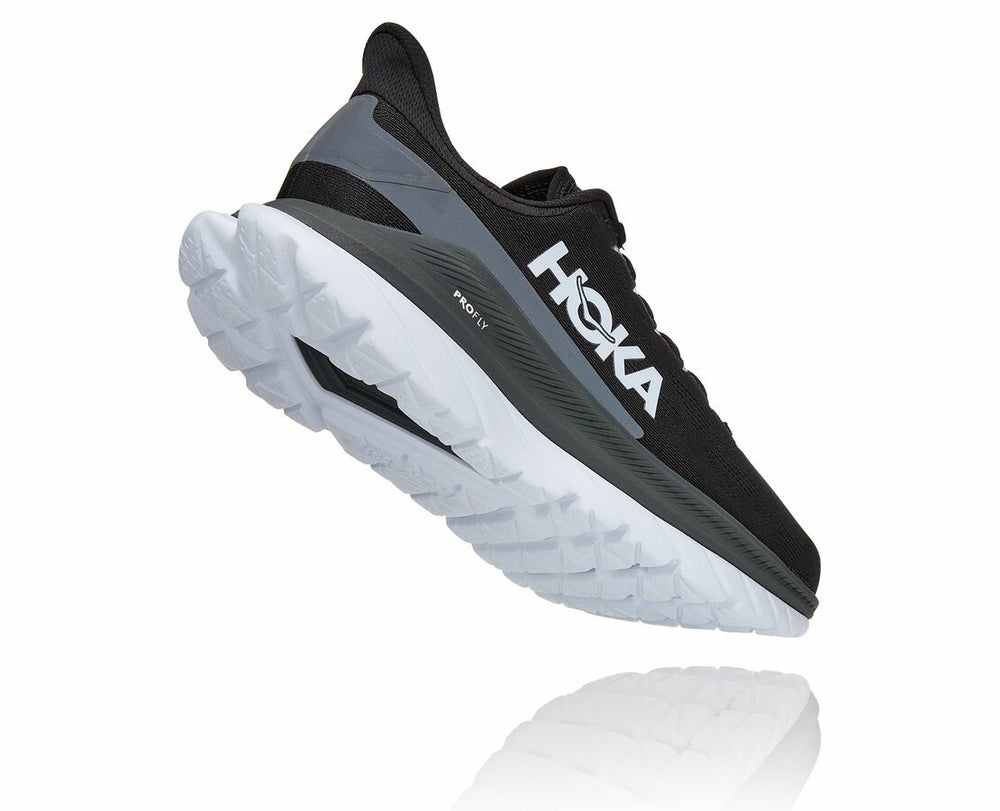 HOKA|Men's Mach 4 Black / Dark Shadow