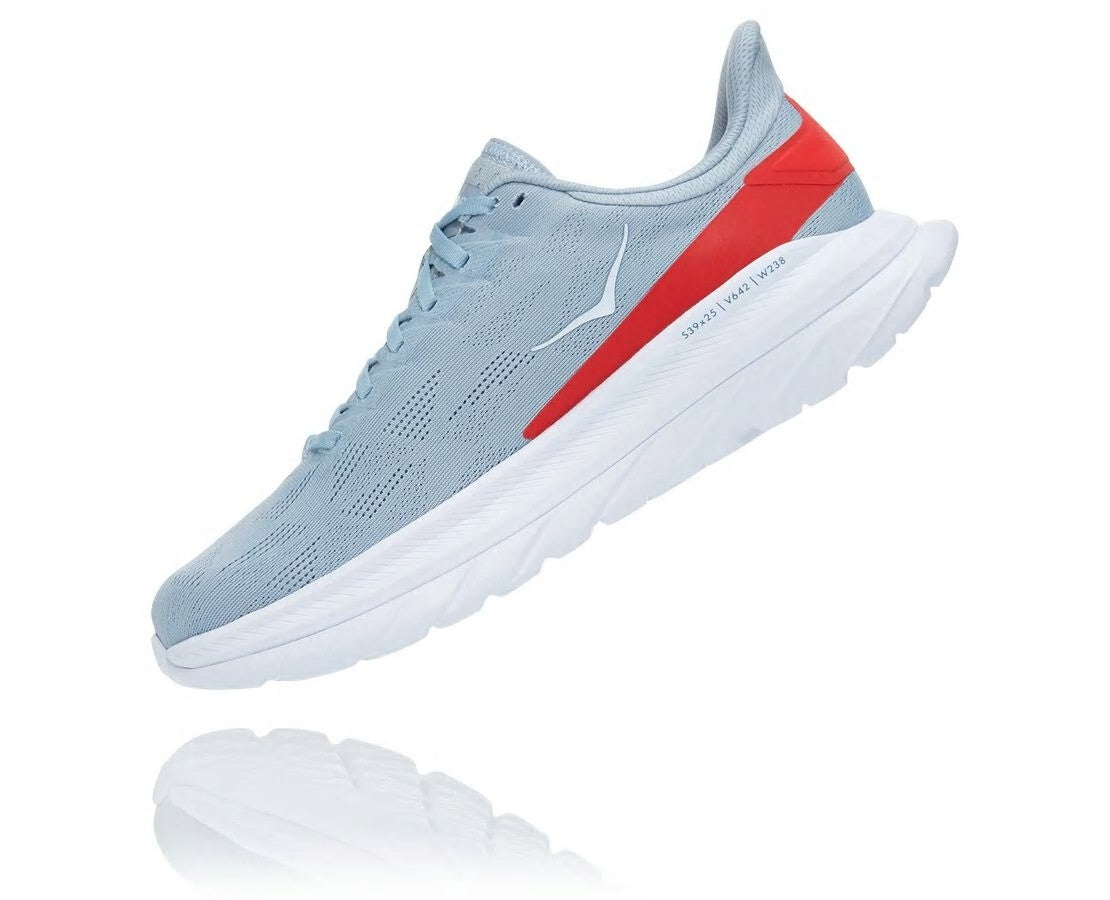 HOKA|Men's Mach 4 Blue Fog / Fiesta