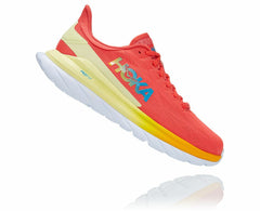 HOKA|Men's Mach 4 Hot Coral / Saffron
