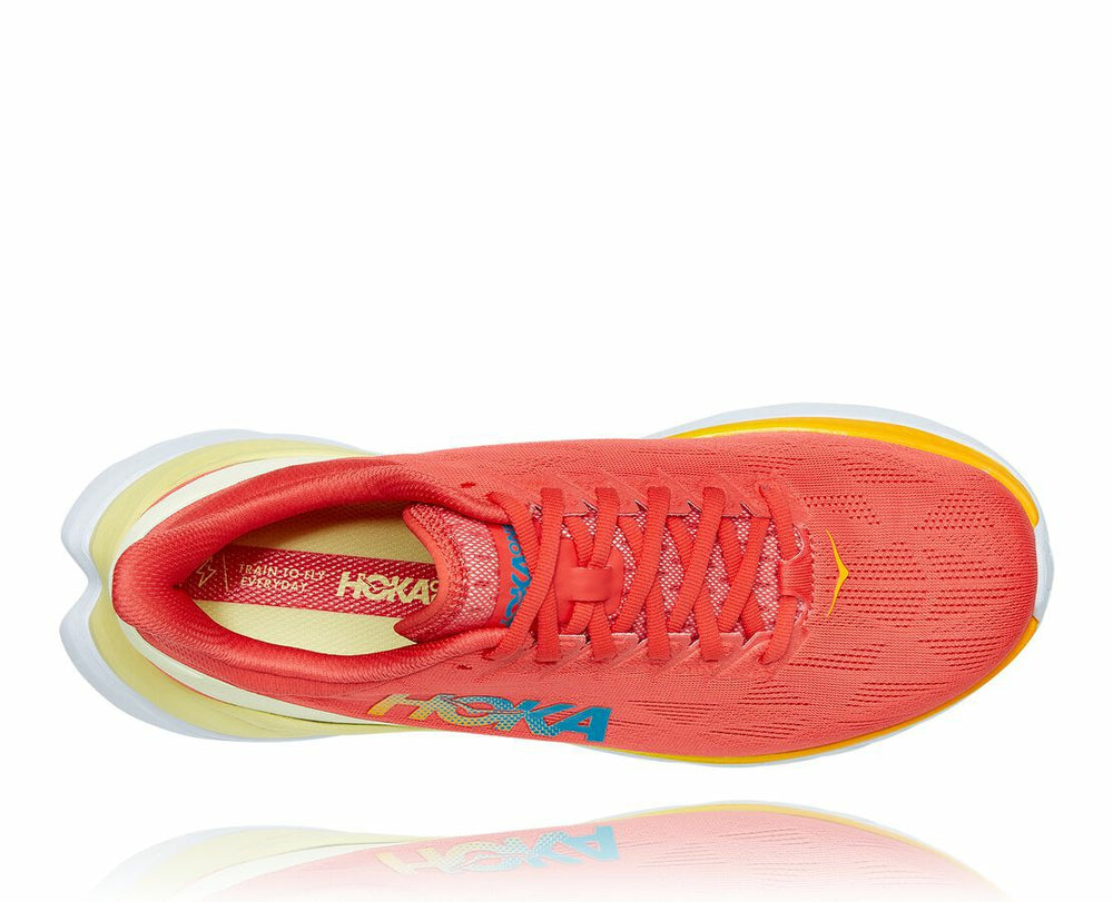 HOKA|Men's Mach 4 Hot Coral / Saffron
