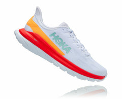 HOKA|Men's Mach 4 White / Fiesta