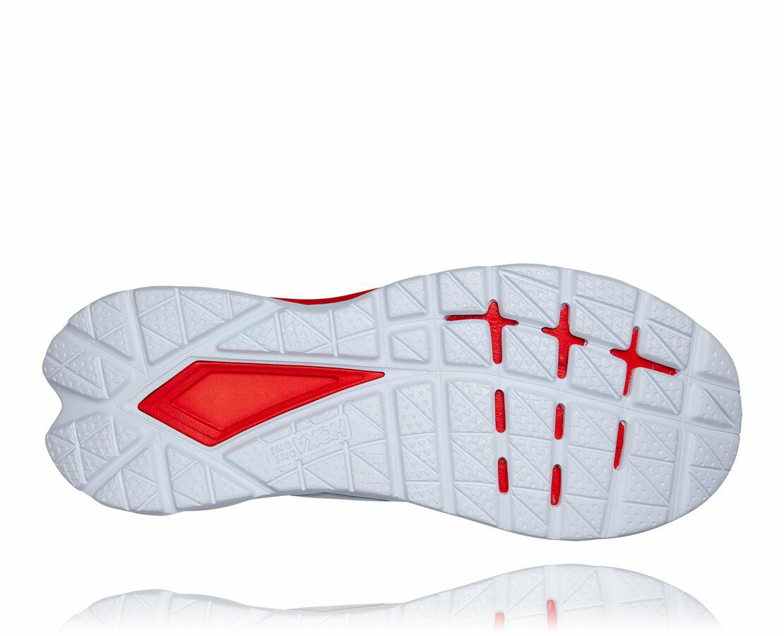 HOKA|Men's Mach 4 White / Fiesta